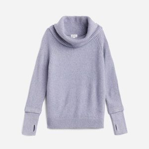 Market & Spruce Sharon Cowl Neck Waffle Stitch Pullover